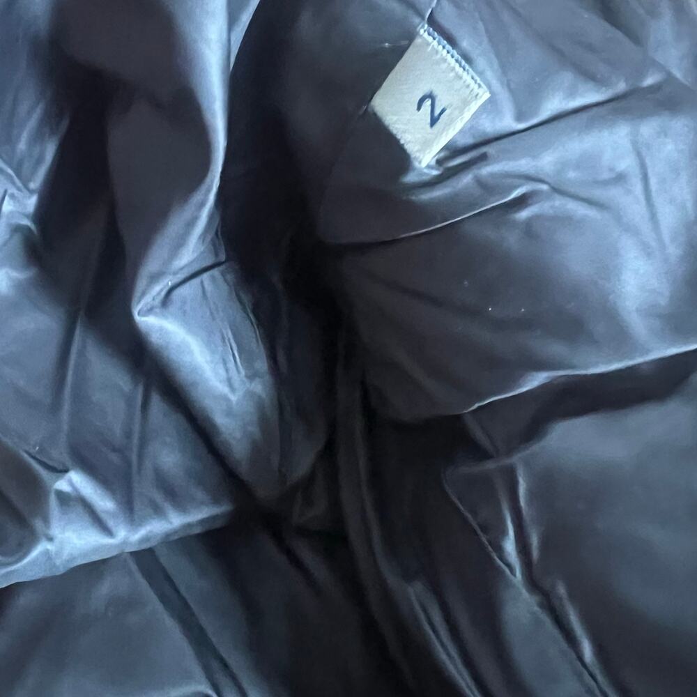 MONCLER Authentic Hermine Long Down Puffer Coat - Dark Gray, No Hood | Size 2, M - Picture 8 of 8